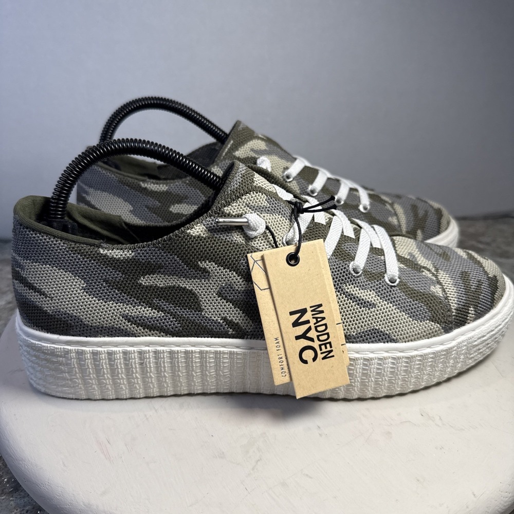 NEW Madden NYC Women's Platform Glycerine Camo Eco Lux Comfort Sneakers Size 9.5